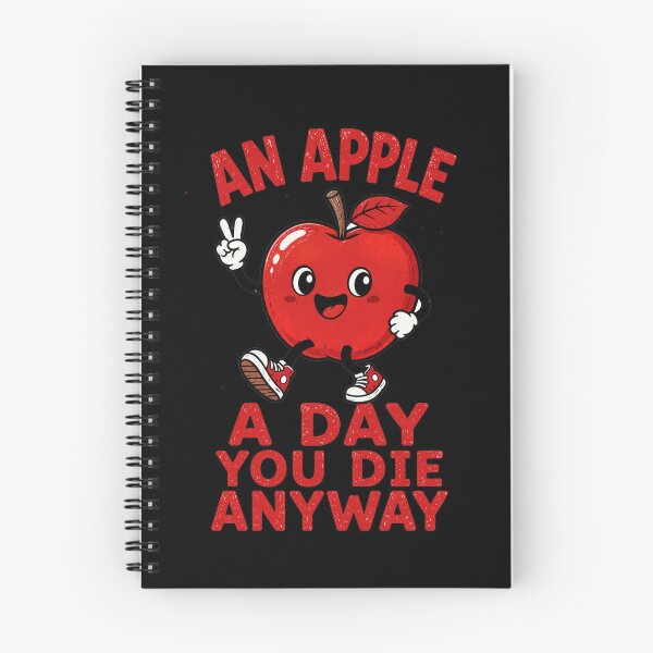 Item preview, An Apple A Day You Die Anyway Funny Apple designed and sold by Digital Dreamtales.