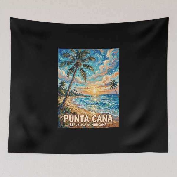 Item preview, Punta Cana Dominican Republic Tropical Travel Poster designed and sold by dudelinart.