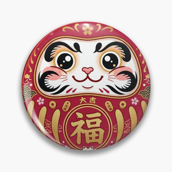 Item preview, Kawaii Japanese Cat Daruma Good Luck Doll designed and sold by CurioStick.