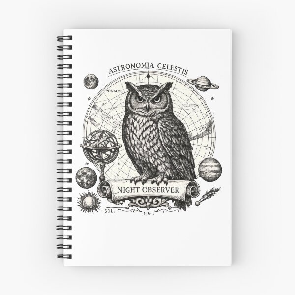 Item preview, Night Observer Owl Astronomy designed and sold by TheRealTaria.