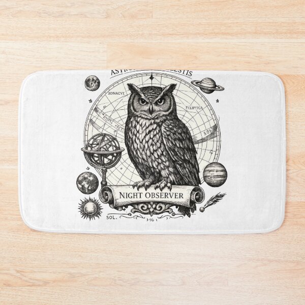 Item preview, Night Observer Owl Astronomy designed and sold by TheRealTaria.