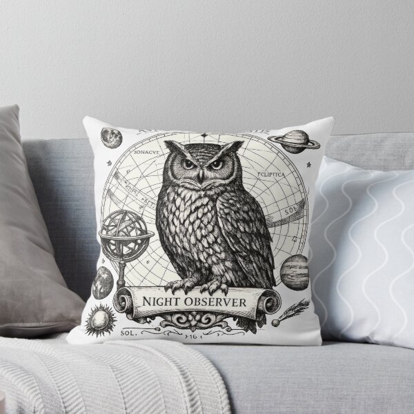 Item preview, Night Observer Owl Astronomy designed and sold by TheRealTaria.