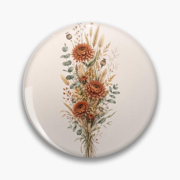 Item preview, Dried Autumn Bouquet — Boho Fall Botanical Watercolor Art designed and sold by DreamelleStudio.