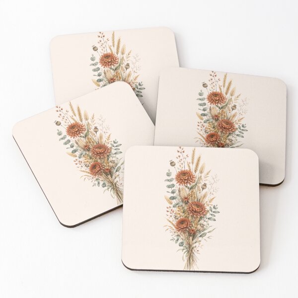 Item preview, Dried Autumn Bouquet — Boho Fall Botanical Watercolor Art designed and sold by DreamelleStudio.