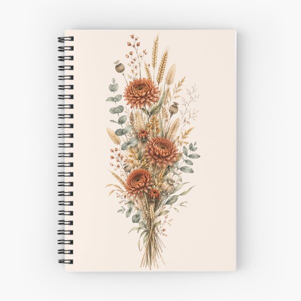 Item preview, Dried Autumn Bouquet — Boho Fall Botanical Watercolor Art designed and sold by DreamelleStudio.