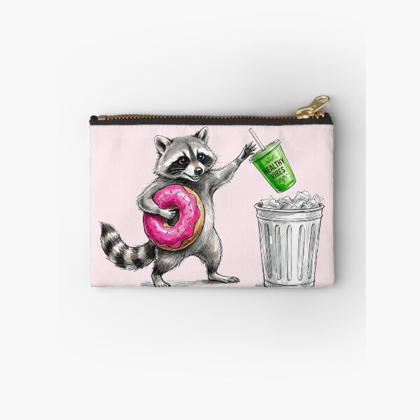 Item preview, Trash Panda Donut Over Healthy Vibes Funny Raccoon designed and sold by SoulPT.