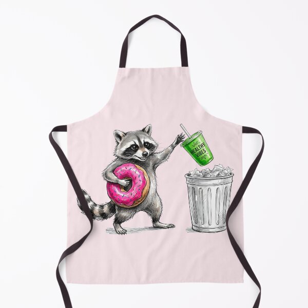 Item preview, Trash Panda Donut Over Healthy Vibes Funny Raccoon designed and sold by SoulPT.
