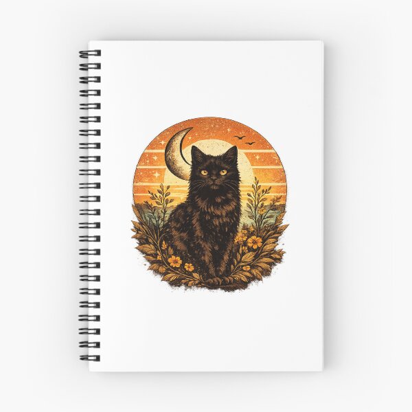 Item preview, Black Cat with Sunflower Wreath  designed and sold by Maniwarsi.