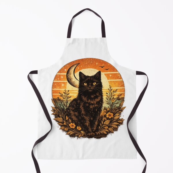 Item preview, Black Cat with Sunflower Wreath  designed and sold by Maniwarsi.