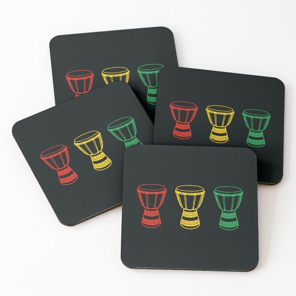 Item preview, African Djembe Drums | Pan-African Colors Red Gold Green designed and sold by MammothArt.