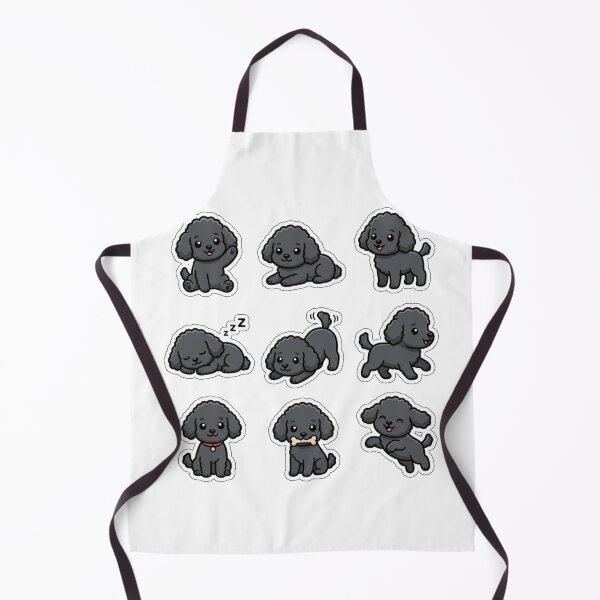 Item preview, Cute Black Poodle Pack Kawaii Puppy Toy Poodle designed and sold by raedattia.