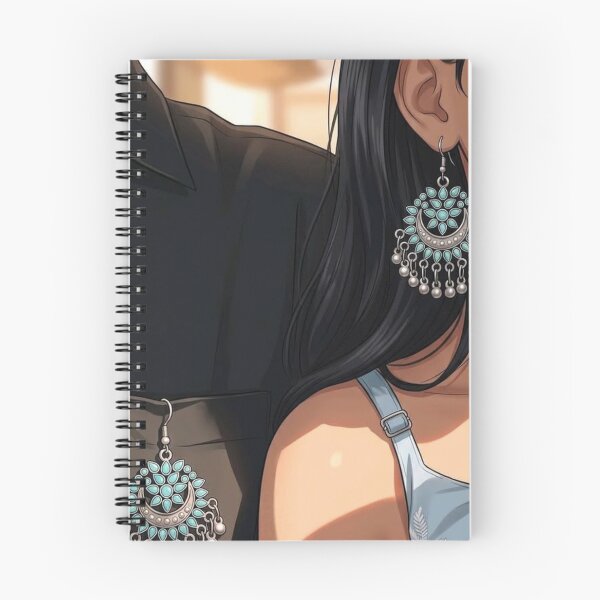Item preview, Romantic Anime Couple and Matching Turquoise Earring Aesthetic designed and sold by     Pink Chaos Club.
