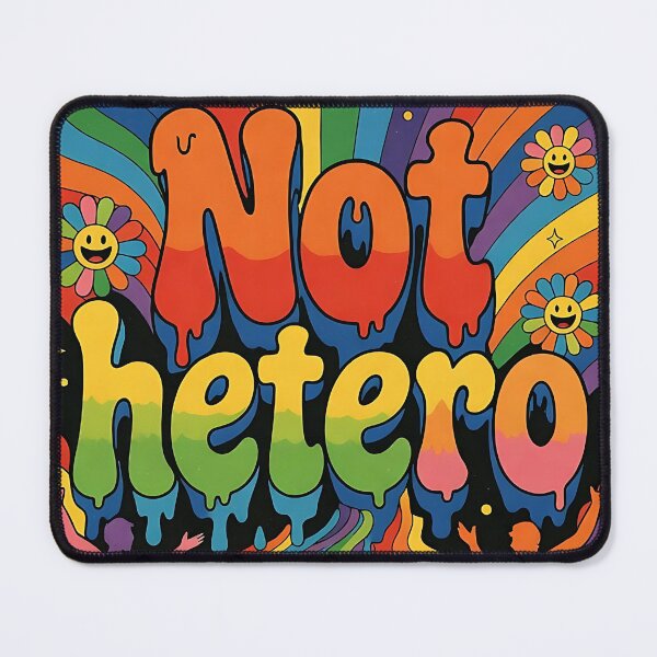 Item preview, Not Hetero Psychedelic Rainbow 70s Art designed and sold by ZhivanCrimson.