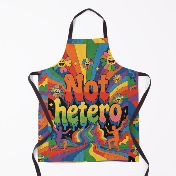 Item preview, Not Hetero Psychedelic Rainbow 70s Art designed and sold by ZhivanCrimson.