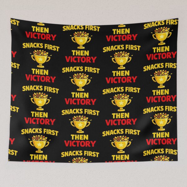 Item preview, Snacks First Then Victory Funny Gamer Snack Trophy Design designed and sold by TeeTimeTreasure.