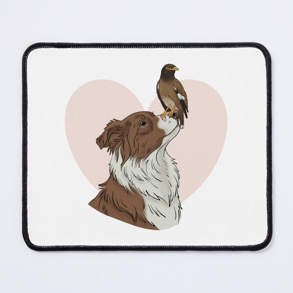Item preview, Border Collie and Myna Bird Best Friends designed and sold by MJ ART.