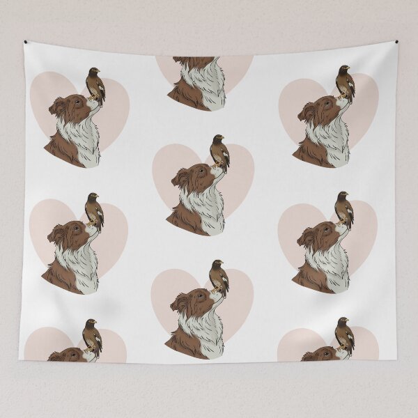 Item preview, Border Collie and Myna Bird Best Friends designed and sold by MJ ART.