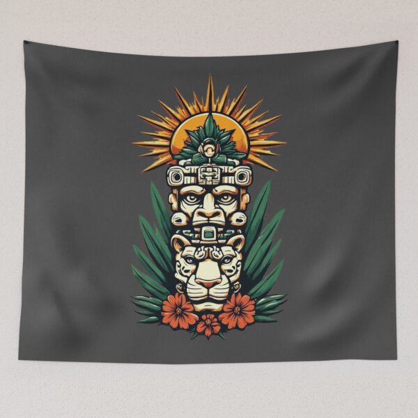 Item preview, Mayan Totem with Golden Sun | Elysium Echoes Icon designed and sold by Shift-Bloom.