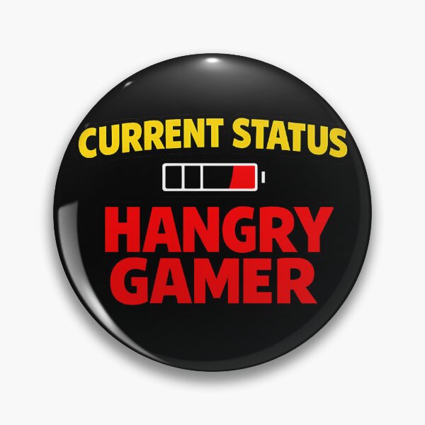 Item preview, Current Status Hungry Gamer Funny Low Battery Food Humor Design designed and sold by TeeTimeTreasure.