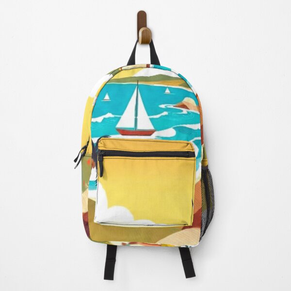 Item preview, Folk Art Tropical Coast - Whimsical Ocean Beach Illustration designed and sold by Nexus Space.