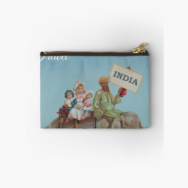 Item preview, India Elephant Procession Vintage Travel Poster designed and sold by MarkedArtPrints.