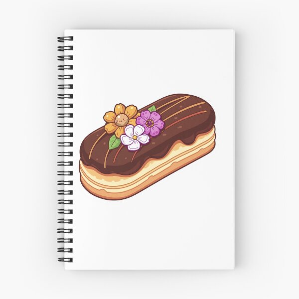 Item preview, Chocolate Éclair Sticker – French Pastry Dessert with Floral Decoration Vinyl Decal for Laptop, Water Bottle & Journal designed and sold by Pandey14.