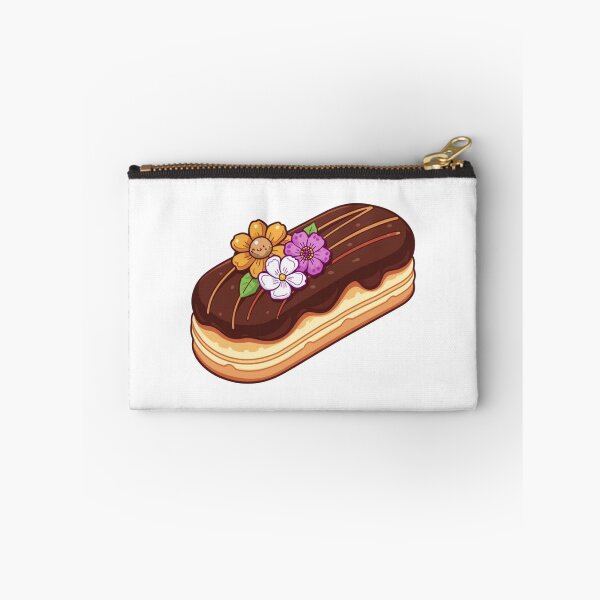 Item preview, Chocolate Éclair Sticker – French Pastry Dessert with Floral Decoration Vinyl Decal for Laptop, Water Bottle & Journal designed and sold by Pandey14.