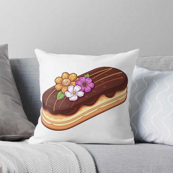 Item preview, Chocolate Éclair Sticker – French Pastry Dessert with Floral Decoration Vinyl Decal for Laptop, Water Bottle & Journal designed and sold by Pandey14.