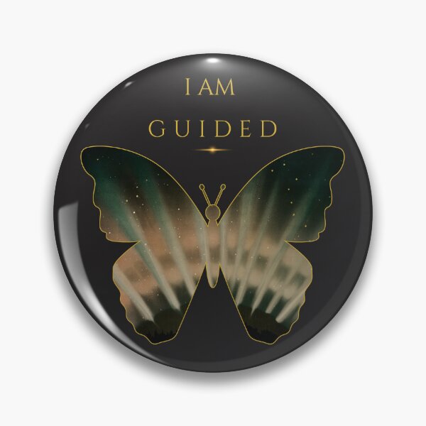 Item preview, I Am Guided Aurora Butterfly Christian Faith God Direction Spiritual Art Northern Lights Psalm 32 8 designed and sold by KittenAndCo.