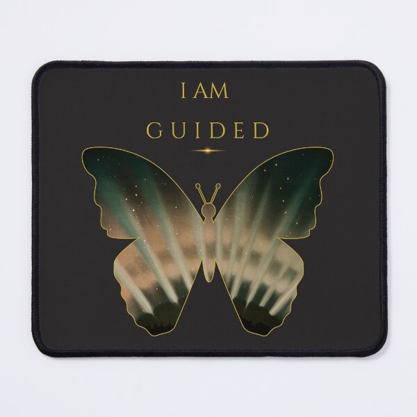 Item preview, I Am Guided Aurora Butterfly Christian Faith God Direction Spiritual Art Northern Lights Psalm 32 8 designed and sold by KittenAndCo.