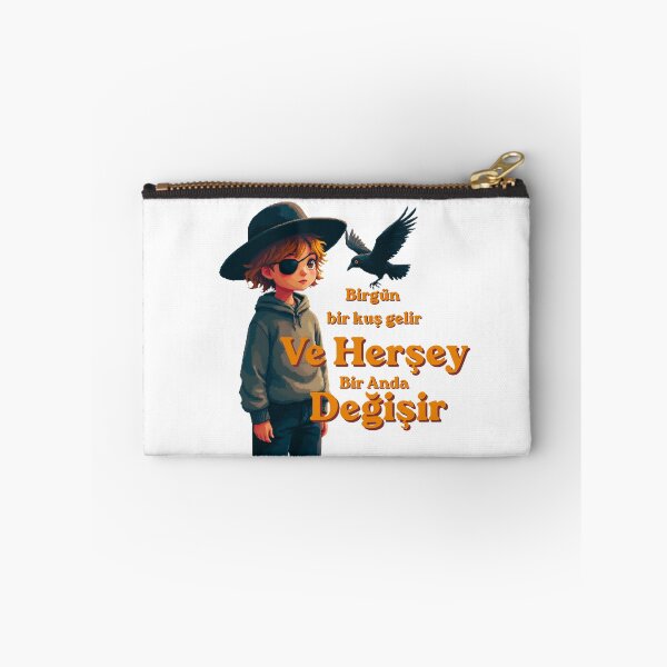 Item preview, Birgün Bir Kuş Gelir - Whimsical Boy and Raven Art" designed and sold by SEFIKA7.