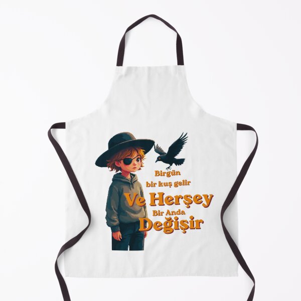 Item preview, Birgün Bir Kuş Gelir - Whimsical Boy and Raven Art" designed and sold by SEFIKA7.