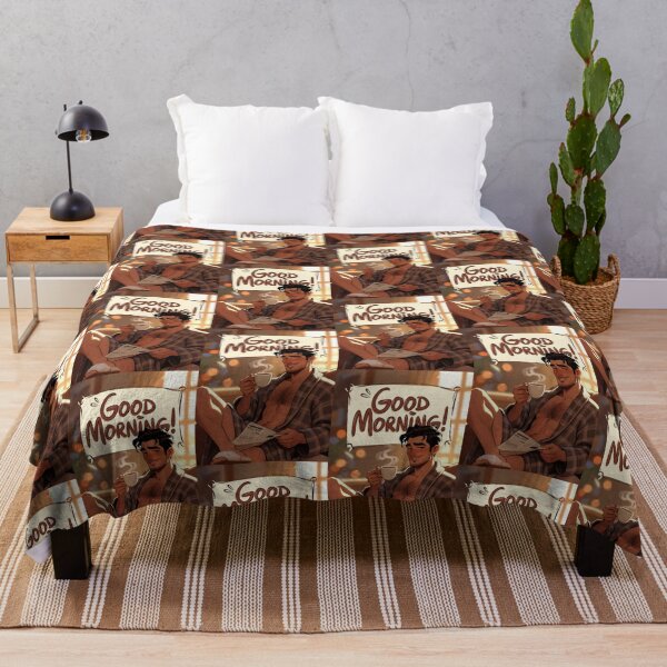 Item preview, Good Morning Handsome Man Coffee Bathrobe Art designed and sold by ZhivanCrimson.