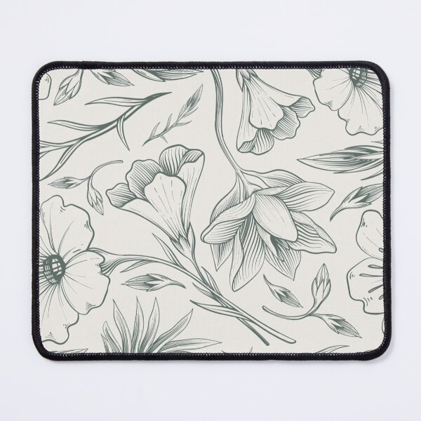 Item preview, Vintage Botanical Field Flowers Pattern - Sage Green Cottagecore Art designed and sold by LYAN-STORE.