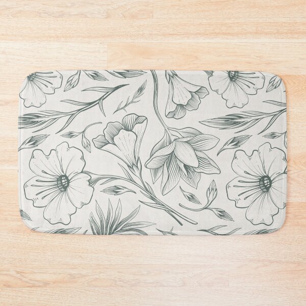 Item preview, Vintage Botanical Field Flowers Pattern - Sage Green Cottagecore Art designed and sold by LYAN-STORE.