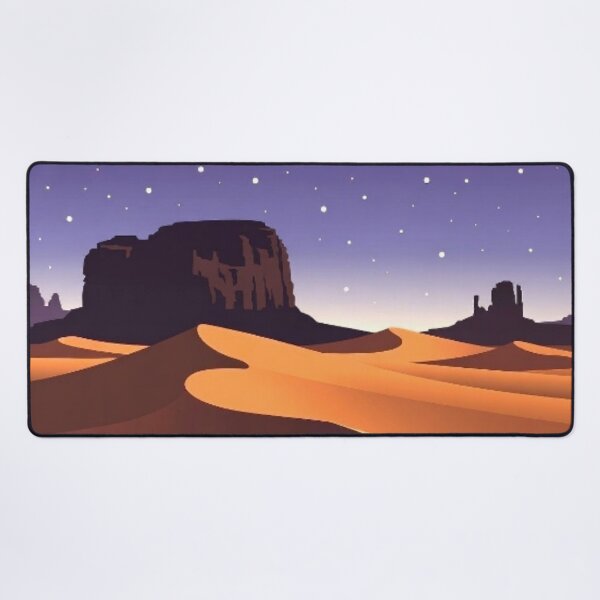 Item preview, Retro Desert Twilight - Minimalist Vector Landscape Poster designed and sold by Nexus Space.