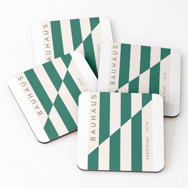 Item preview, Bauhaus Frankfurt Green Geometric Stripe designed and sold by FaizArtShop.