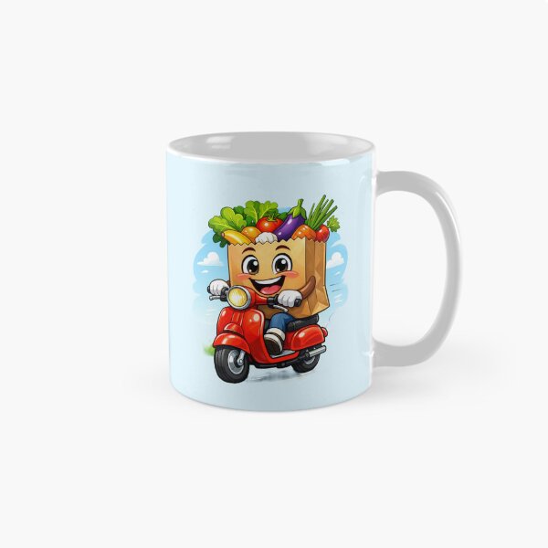 Item preview, Cute Food Delivery Scooter: Fresh Vegetables Mascot Art designed and sold by CreativeArtistL.