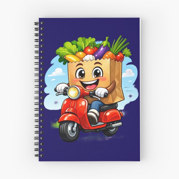 Item preview, Cute Food Delivery Scooter: Fresh Vegetables Mascot Art designed and sold by CreativeArtistL.