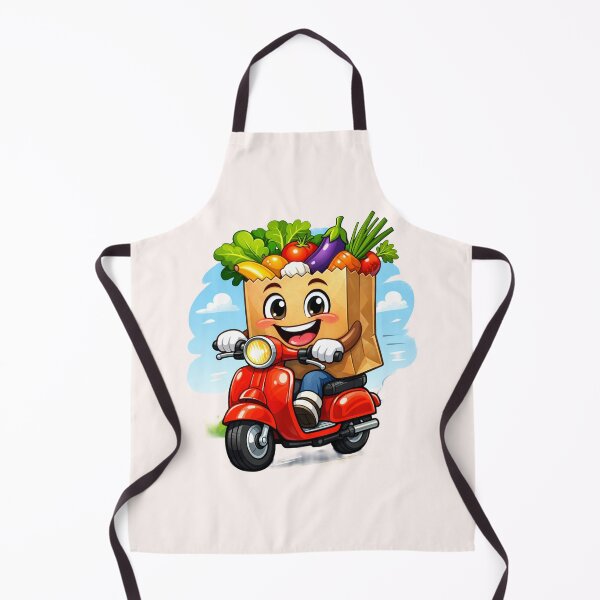 Item preview, Cute Food Delivery Scooter: Fresh Vegetables Mascot Art designed and sold by CreativeArtistL.