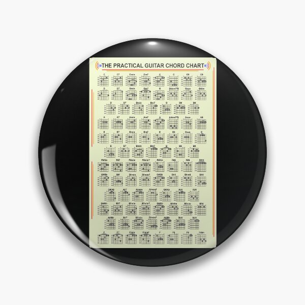 Item preview, Guitar Chord Chart Poster Practical Music Reference Wall Art Educational Print designed and sold by HappyGrandmaUB.