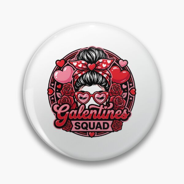 Item preview, Galentines Squad Messy Bun Hearts Roses Valentine designed and sold by SiarheiYur.