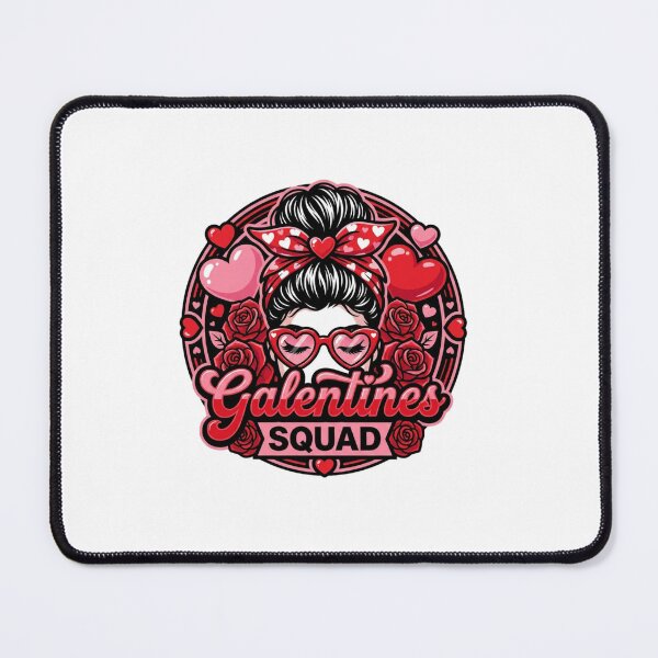 Item preview, Galentines Squad Messy Bun Hearts Roses Valentine designed and sold by SiarheiYur.