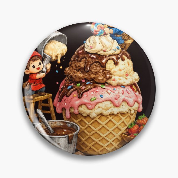 Item preview, Tiny Workers Building Giant Cupcake | Funny Food Art Design designed and sold by VasiArtLab.