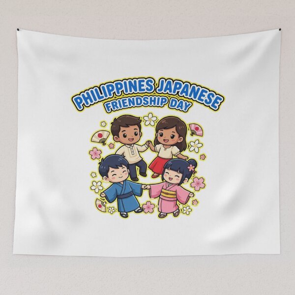 Item preview, Philippines Japanese Friendship Day Cute Kawaii Kids designed and sold by SiarheiYur.