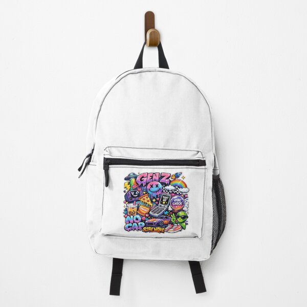 Item preview, Gen Z Chaos Sticker – No Cap Stay Woke Aesthetic | Colorful Y2K Streetwear T-Shirt Design designed and sold by LarkLeaf.