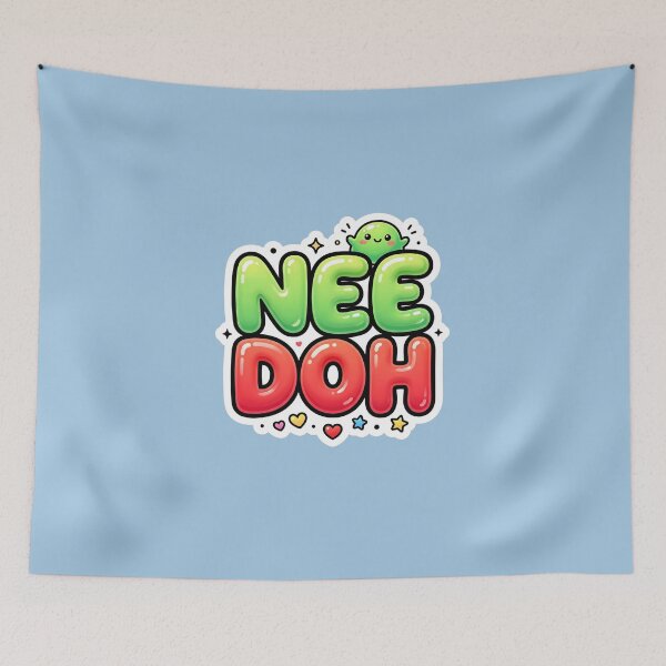 Item preview, Cute Nee Doh Inspired Bubble Letter Sticker | Kawaii Glossy Typography | Sensory Squishy Aesthetic designed and sold by Bhaskar Digital Art.