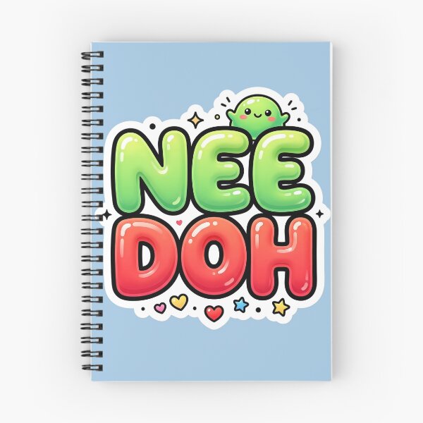 Artikelvorschau, Niedlicher „Nee Doh“-inspirierter Bubble-Letter-Sticker | Kawaii-Glanzschrift | Sensorische, weiche Ästhetik entworfen und verkauft von Bhaskar Digital Art.