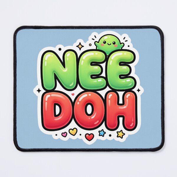 Item preview, Cute Nee Doh Inspired Bubble Letter Sticker | Kawaii Glossy Typography | Sensory Squishy Aesthetic designed and sold by Bhaskar Digital Art.