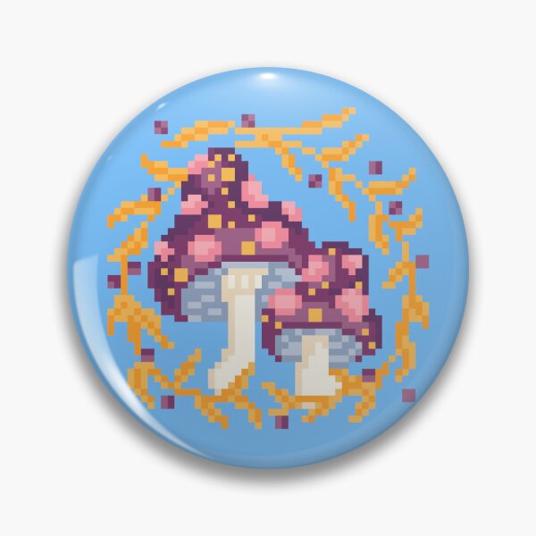 Aperçu de l'œuvre Couronne de champignons en pixel art créée et vendue par bleachonthbeach.